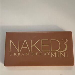 Urban Decay Mini Naked3 Palette in Rose-Tan with Gold Lettering